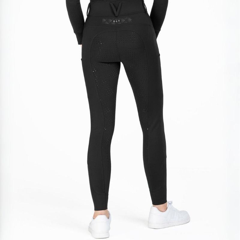 Reithose Reflective Full Grip Schwarz