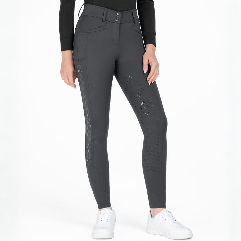 Reithose Reflective Full Grip Grau
