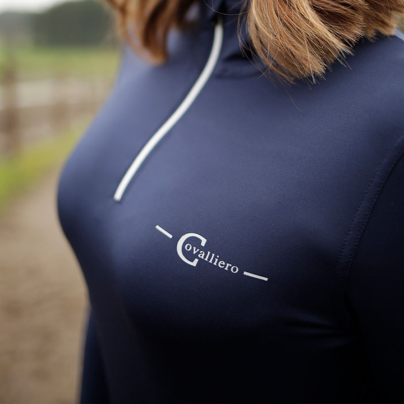 Oberteil 1/4 Zip Active Marineblau