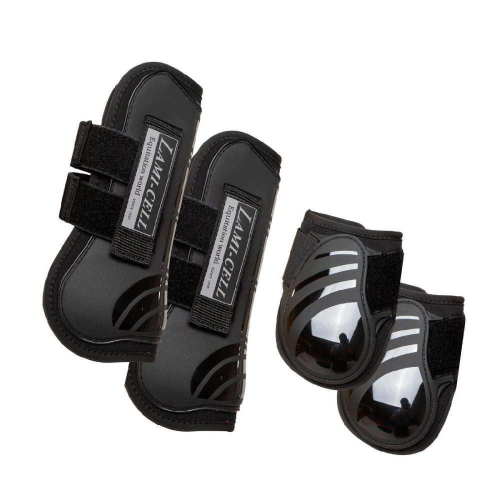 Springgamaschen Vorne/Hinten 4er-Pack Schwarz
