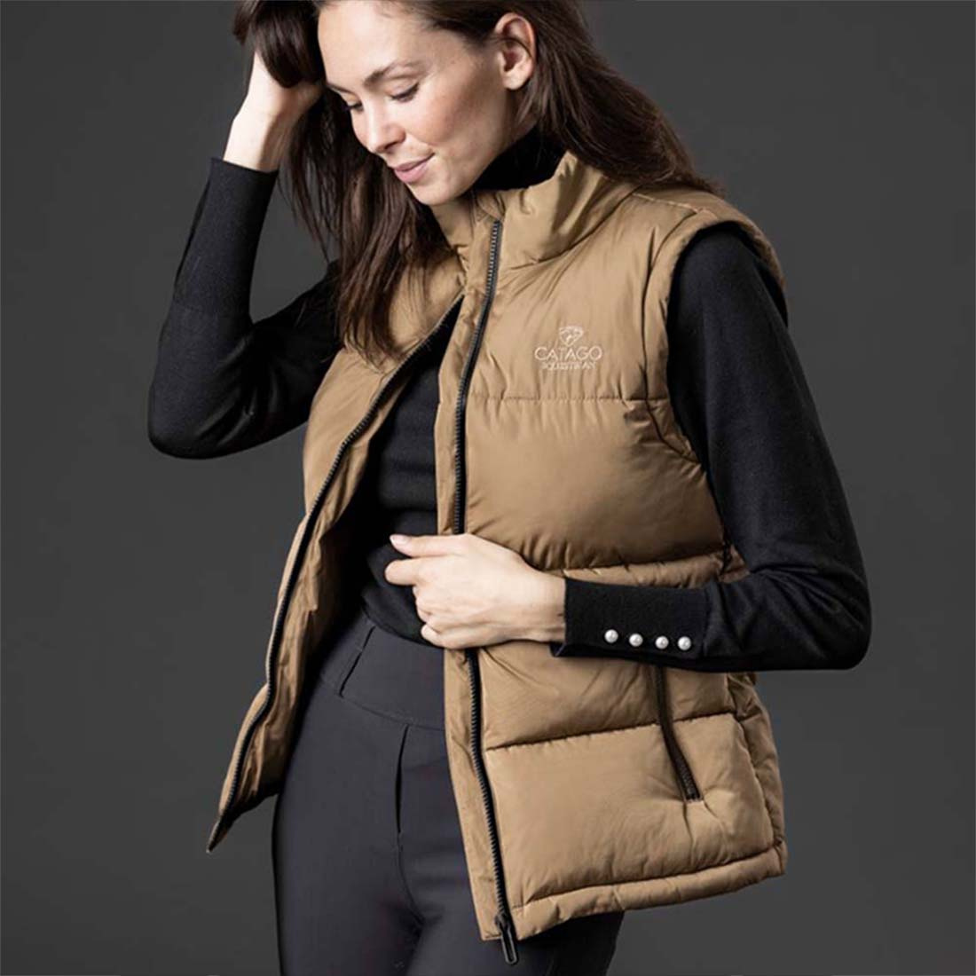 Reitweste Busta Puffer Beige