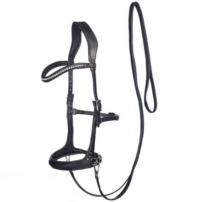 Gebisslose Trense Rebecca Sidepull Schwarz
