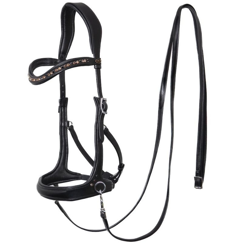 Gebisslose Trense Moonlight Sidepull Schwarz