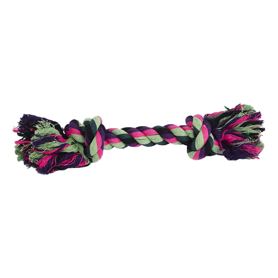Hundespielzeug Vixen Seilknoten Grün/Schwarz/Rosa