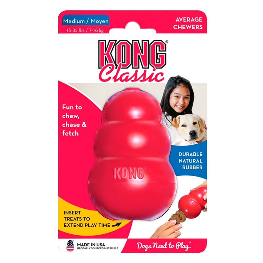Hundespielzeug KONG Classic Mittel Rot