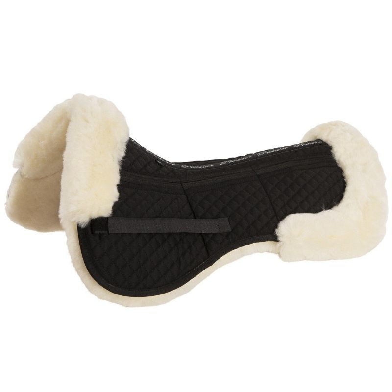 Korrekturpad mit Kante Sheepskin Showjump Schwarz