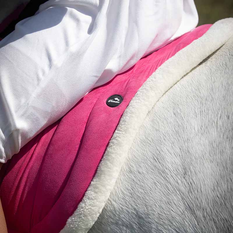 Reitpad Fauxfur Knee Block Rosa