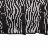 Regen- & Fliegen-Decke mit Hals Zebra 3 in 1 Schwarz/Weiß