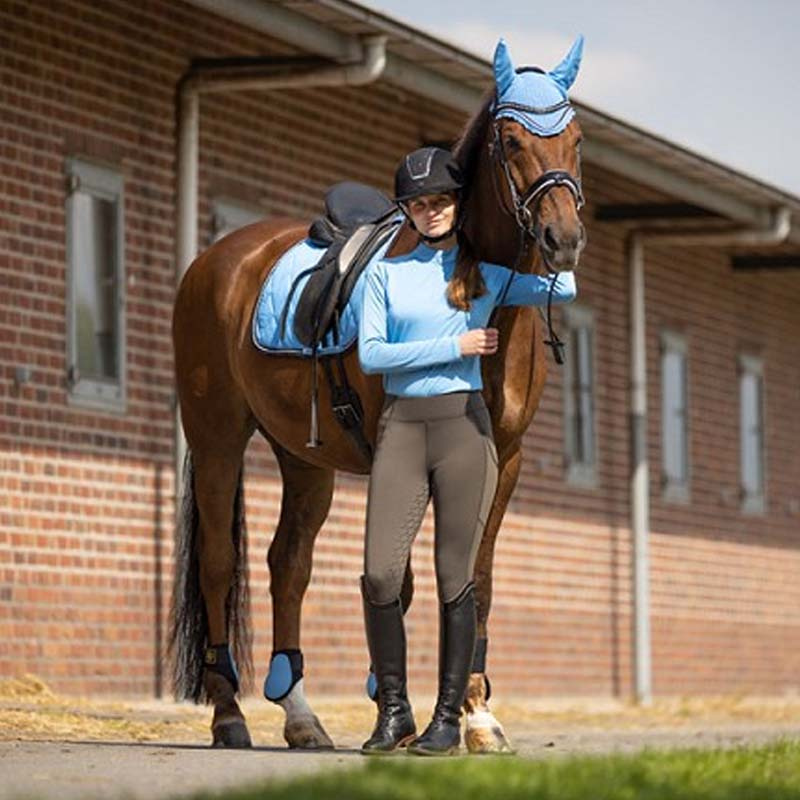 Fliegenhaube Event Hellblau/Schwarz/Grau