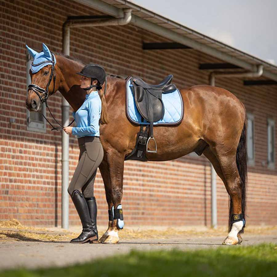 Fliegenhaube Event Hellblau/Schwarz/Grau