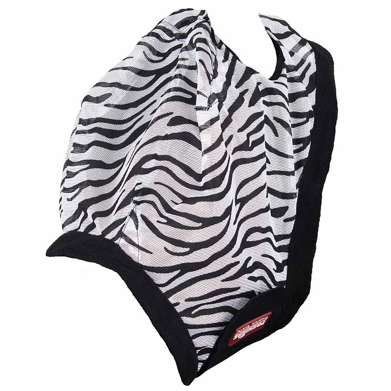Fliegenhaube ohne Ohren Zebra Schwarz/Weiß