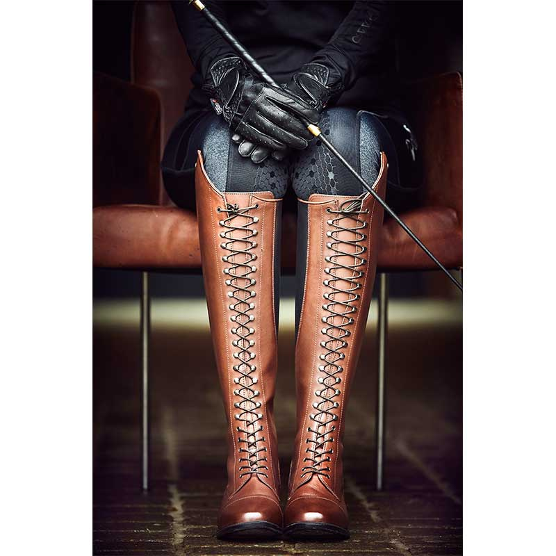 Reithandschuhe Feel Leder Schwarz