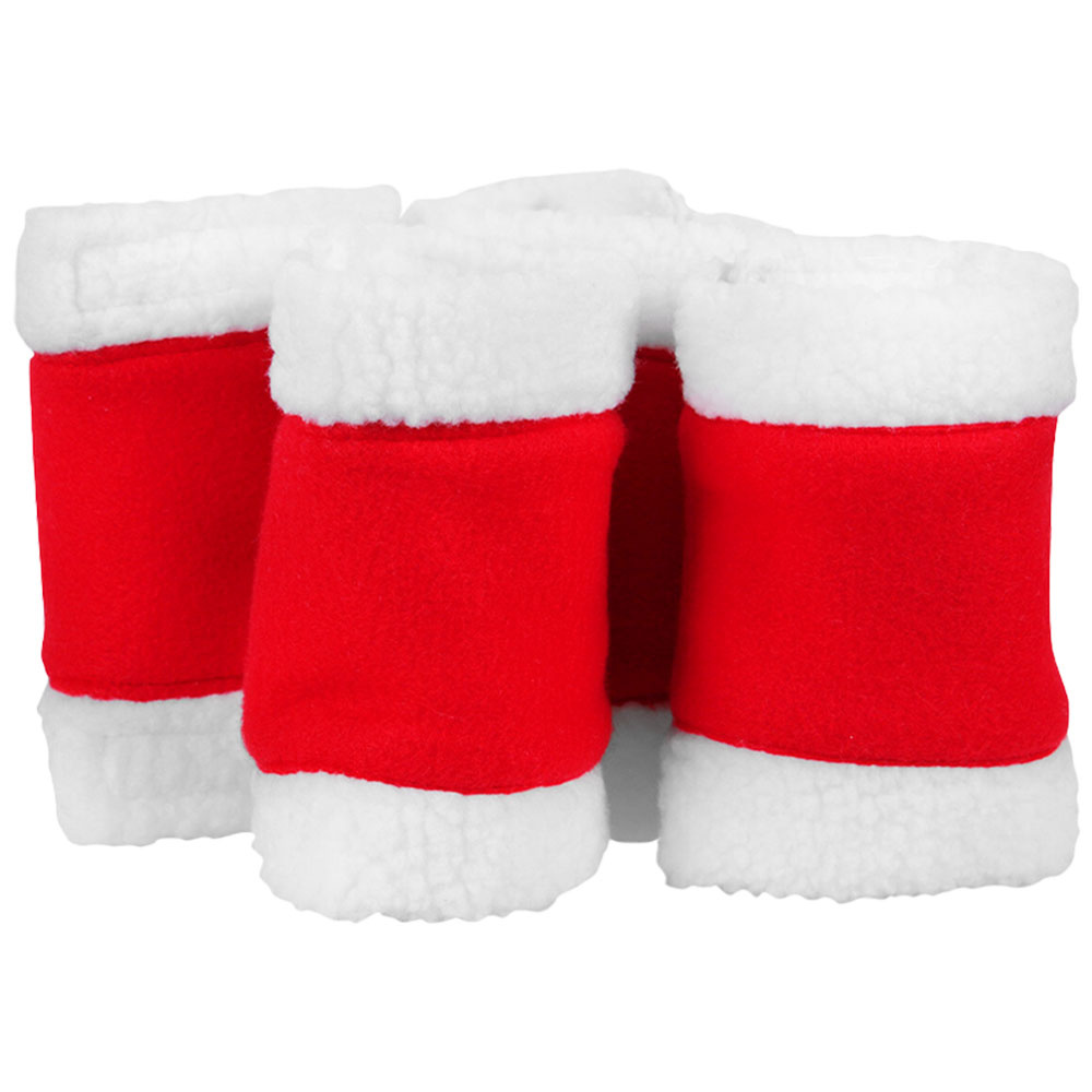 Gamaschen Weihnachten Rot/Weiß