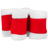 Beinschutz Weihnachten Rot/Weiß