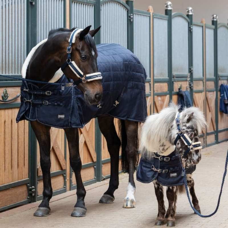 Halfter Fauxfur Double Pin Marineblau