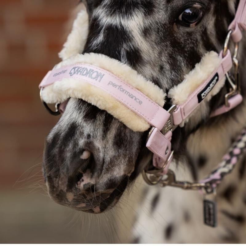 Halfter Fauxfur Double Pin Rosa