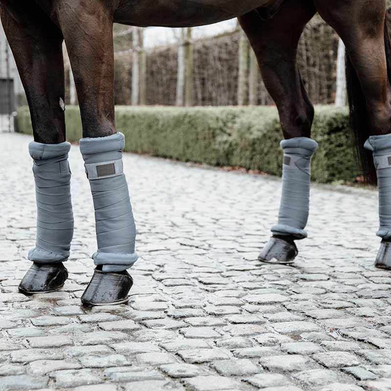 Beinschoner Quilted Grau