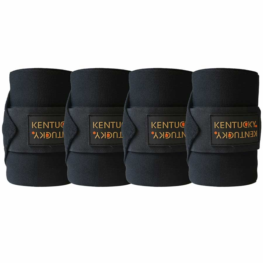 Stallbandagen Schmutzabweisend 4er-Pack Schwarz