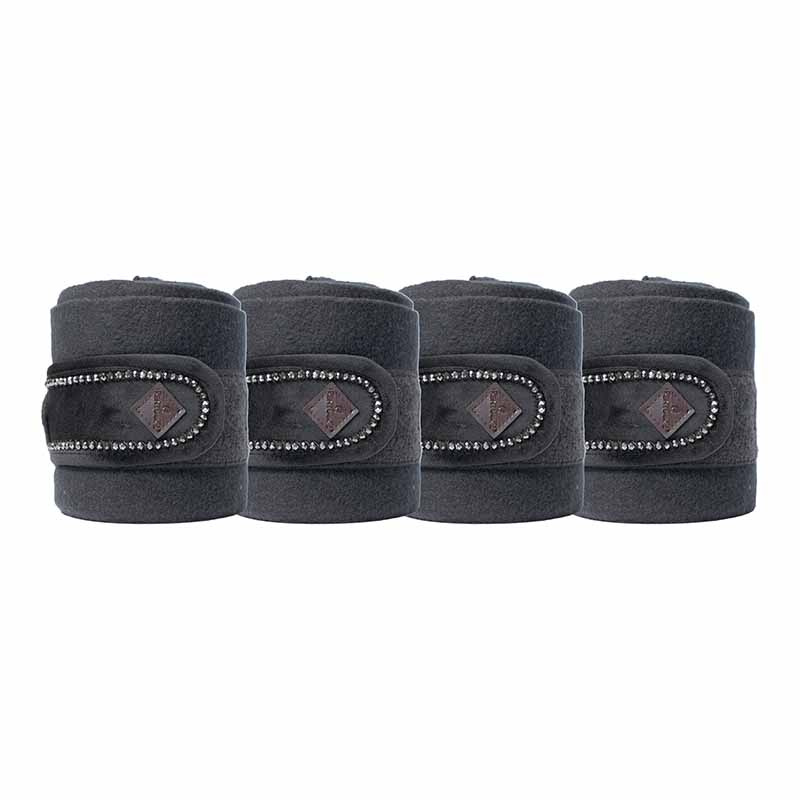 Fleecebandagen Polar Velvet Pearls Schwarz