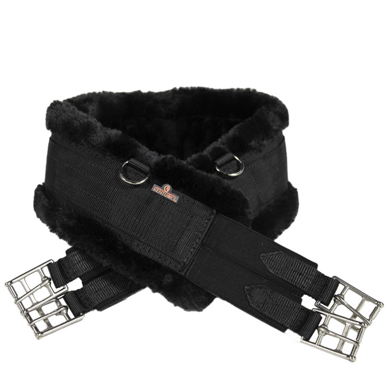 Sattelgurt Sheepskin Schwarz/Schwarz
