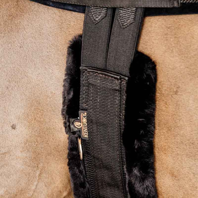 Sattelgurt Sheepskin Schwarz/Schwarz