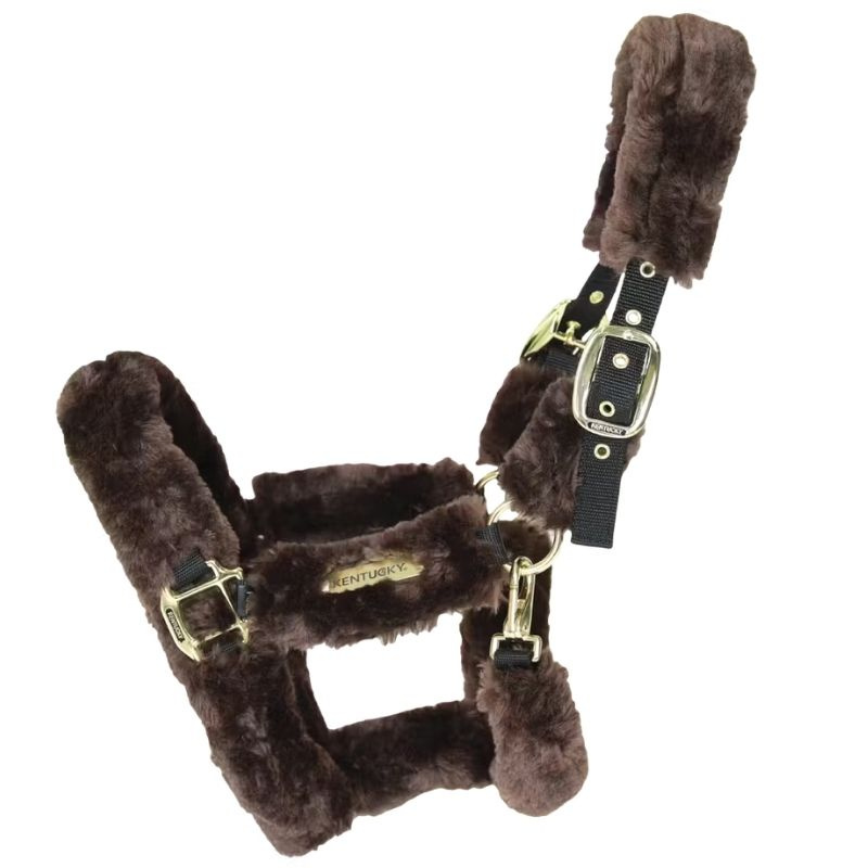 Transporthalfter aus Schaffell Braun