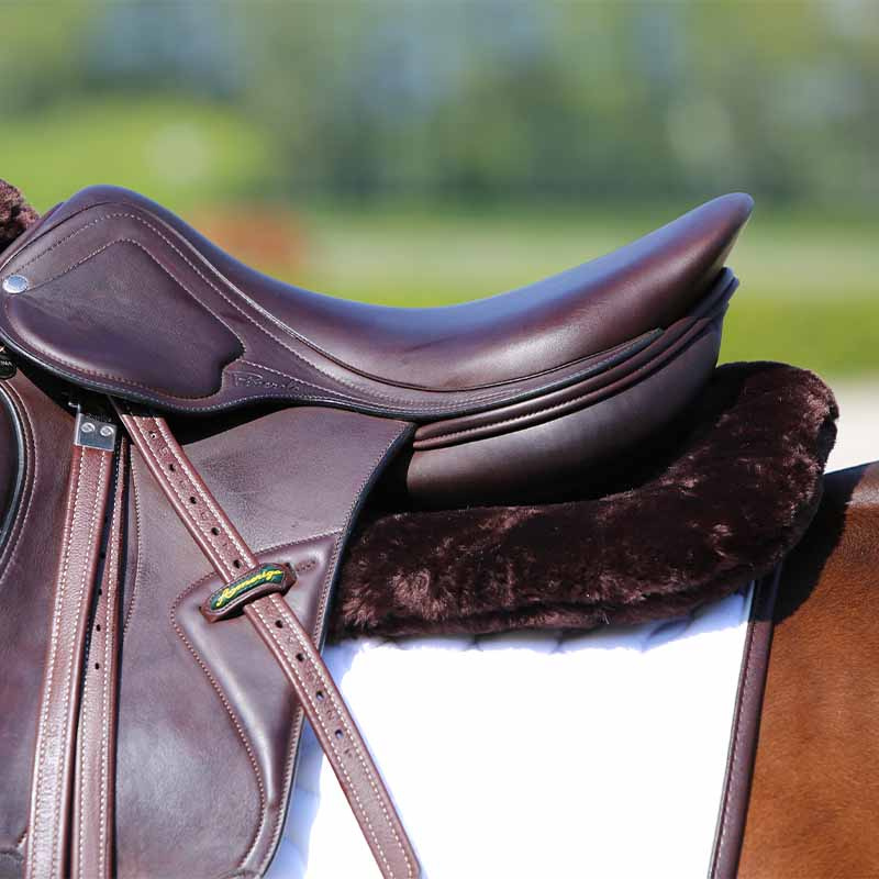 Sattelunterlage Schafspelz Anatomisch Absorbierend Braun