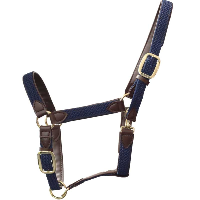 Geflochtenes Nylonhalfter Marineblau