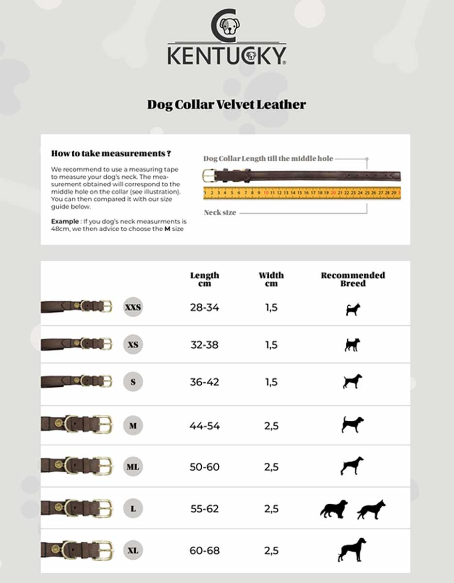 Hundehalsband Velvet Leder Braun