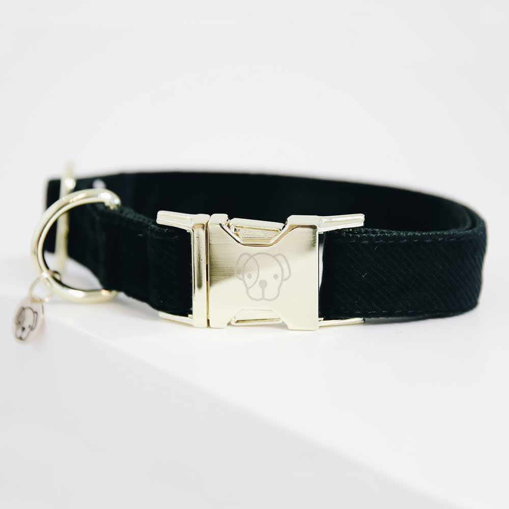 Hundehalsband Corduroy Grün