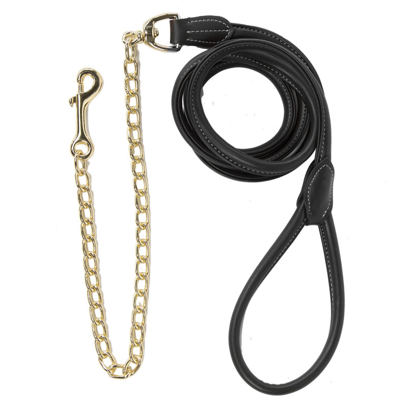 Kettenhalfter Artificial Leather Schwarz