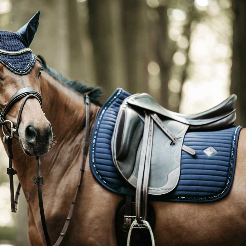 Dressurschabracke Pearls Marineblau