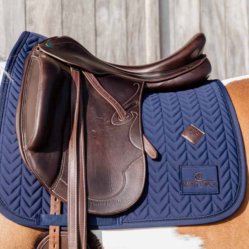Dressurschabracke Fishbone Competition Marineblau