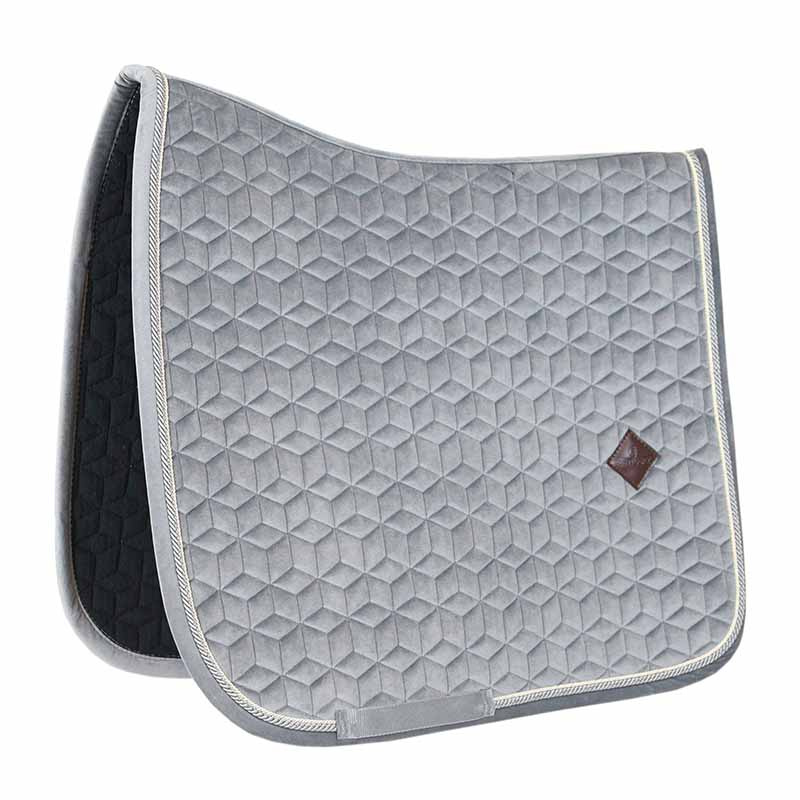 Dressurschabracke Basic Velvet Grau