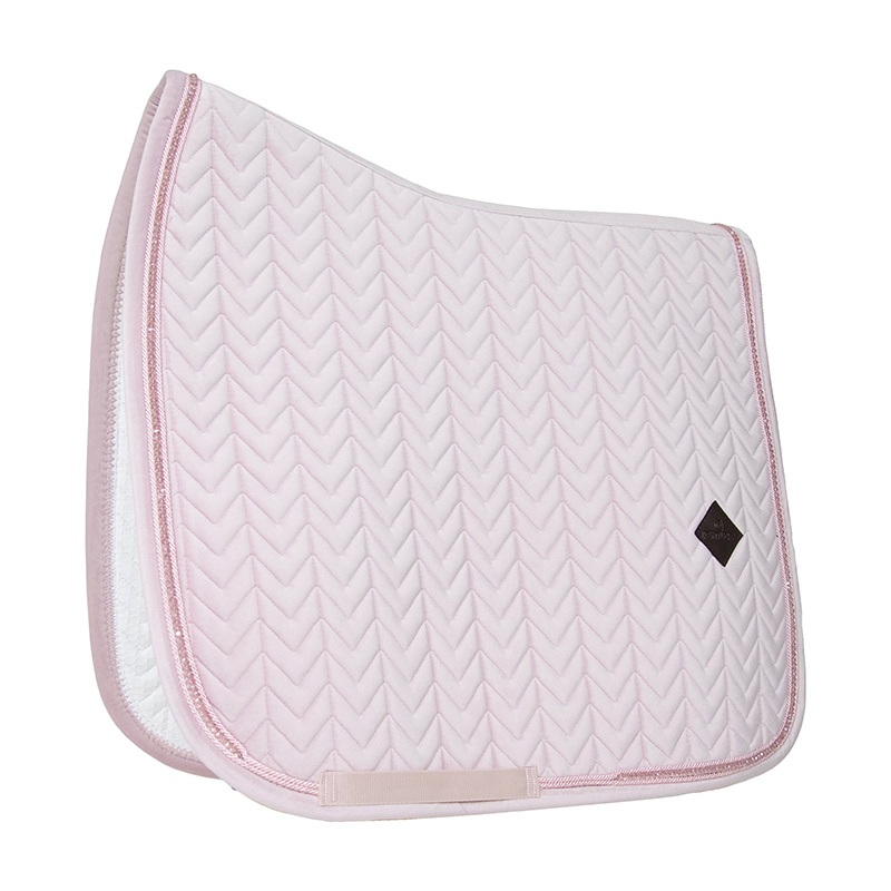 Dressurschabracke Samt Perlen Rosa