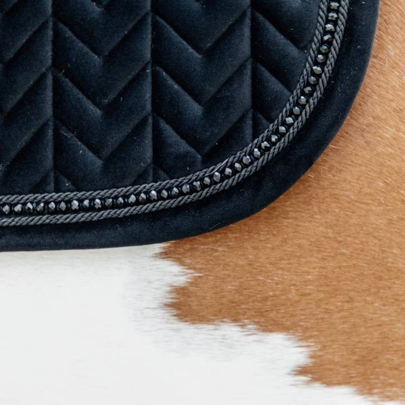 Schabracke Velvet Pearls Schwarz Full