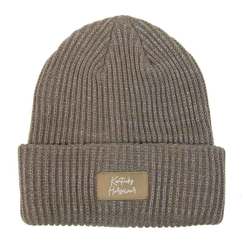 Mütze Beanie Glitzer Beige