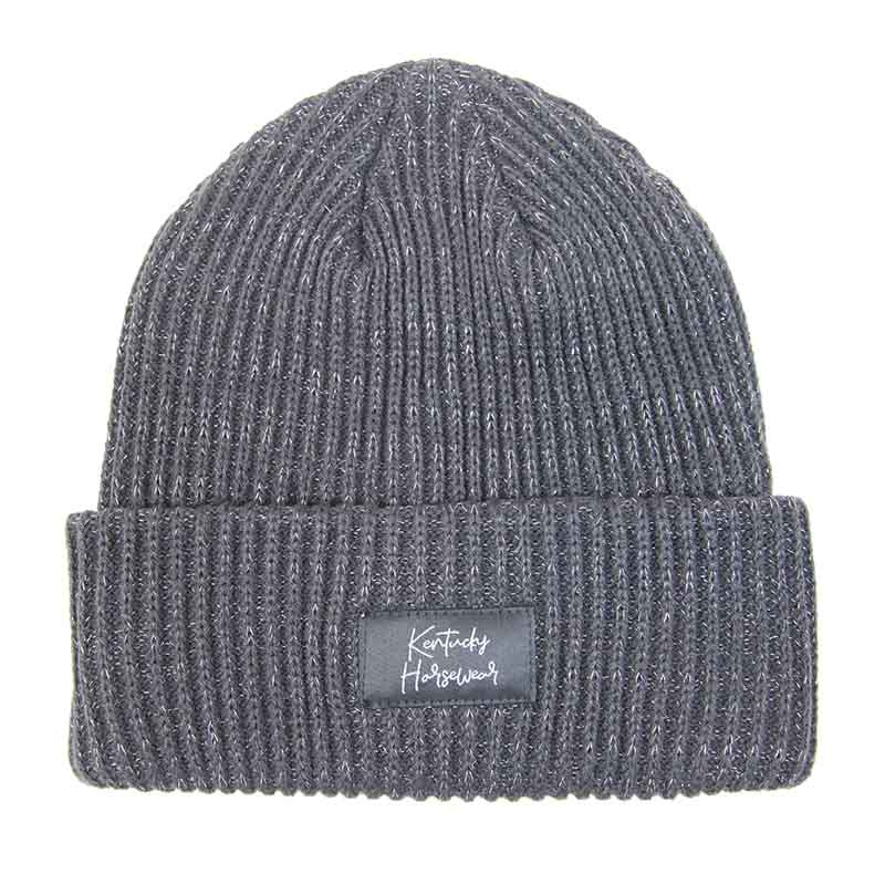 Mütze Beanie Glitzer Grau