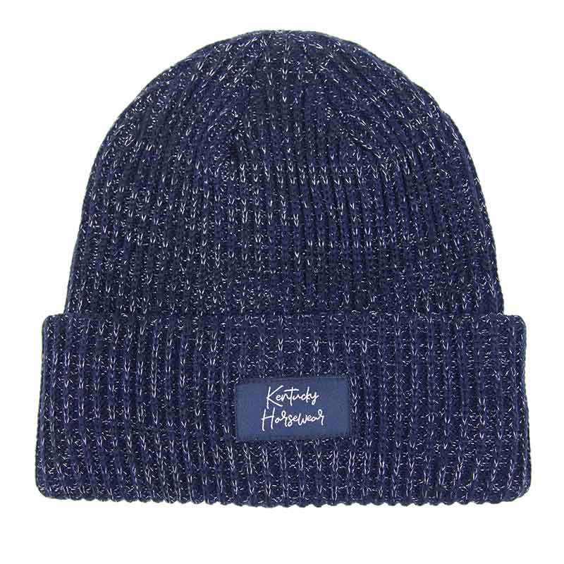 Mütze Beanie Glitzer Marineblau