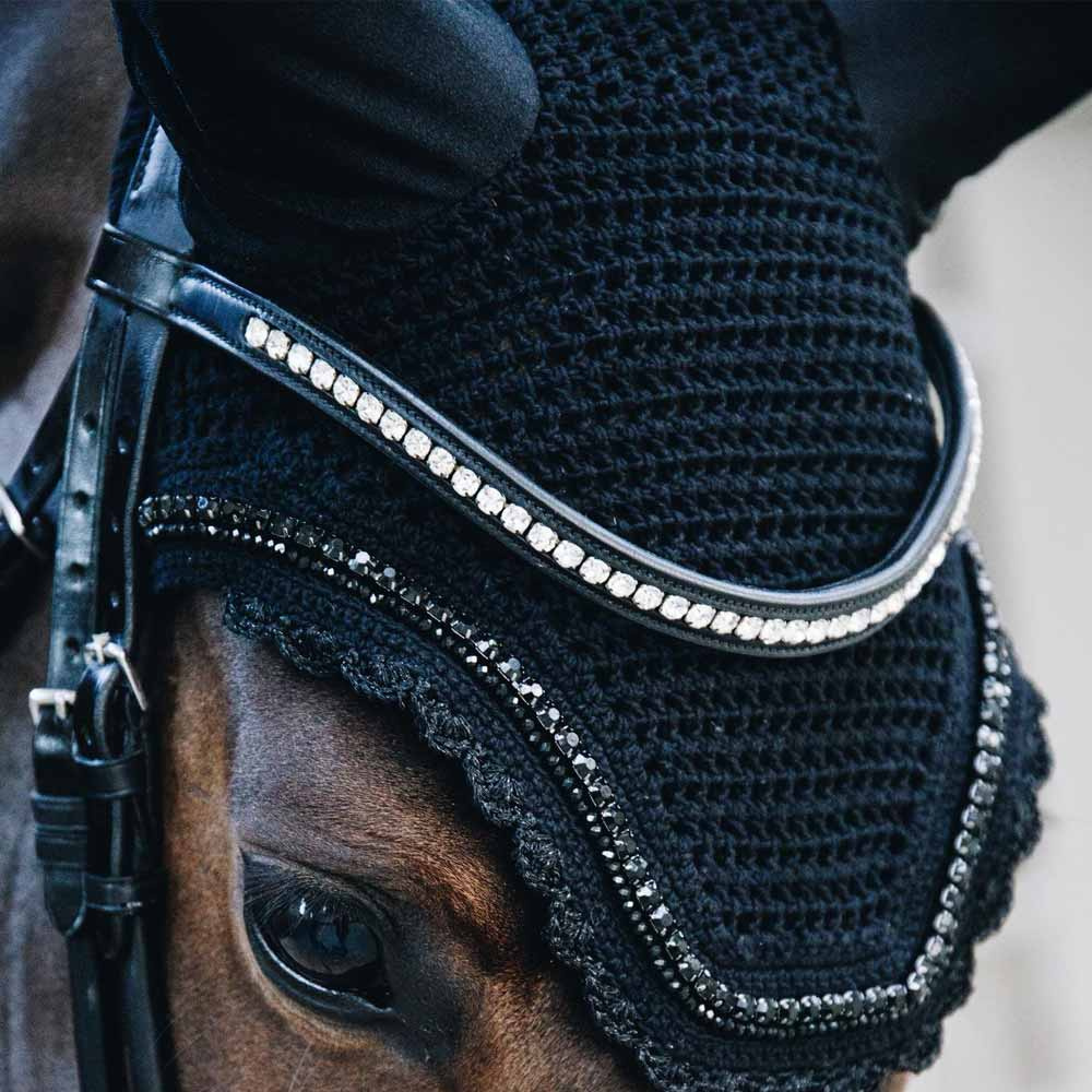Fliegenhaube Wellington Stein & Perle Schwarz
