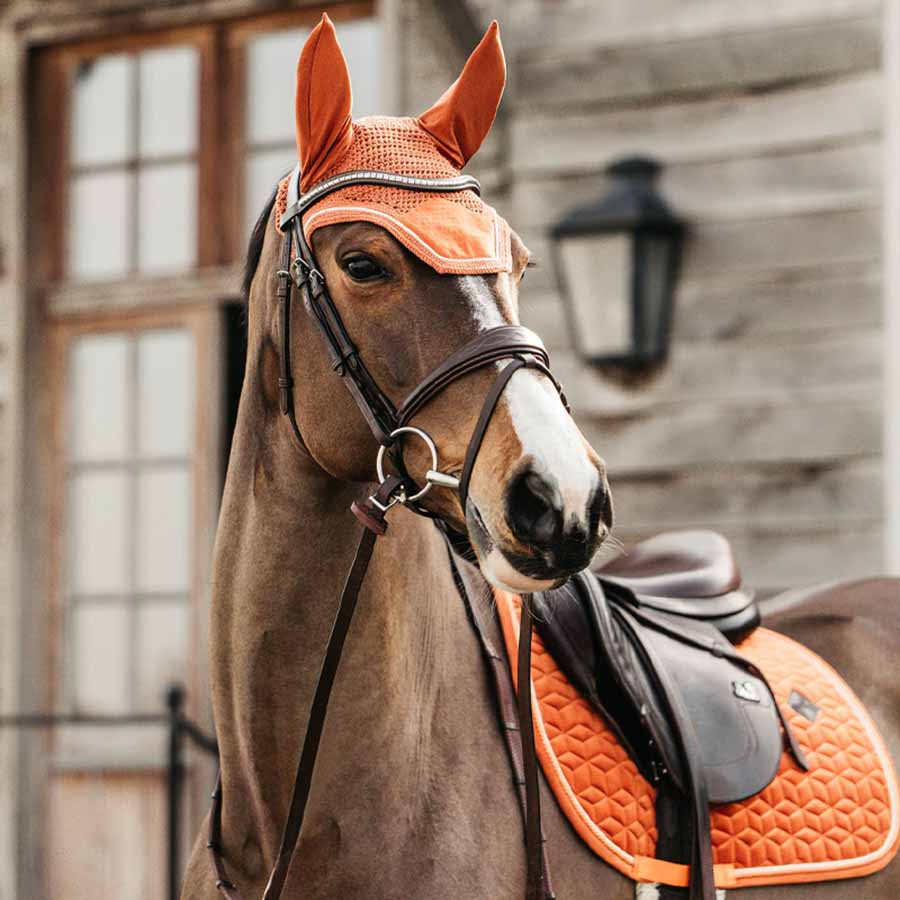 Fliegenhaube Wellington Samt Orange