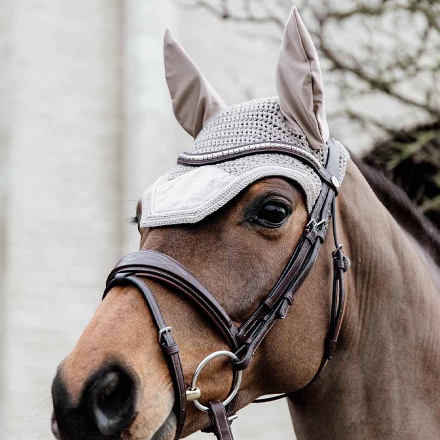 Fliegenhaube Wellington Basic Samt Beige