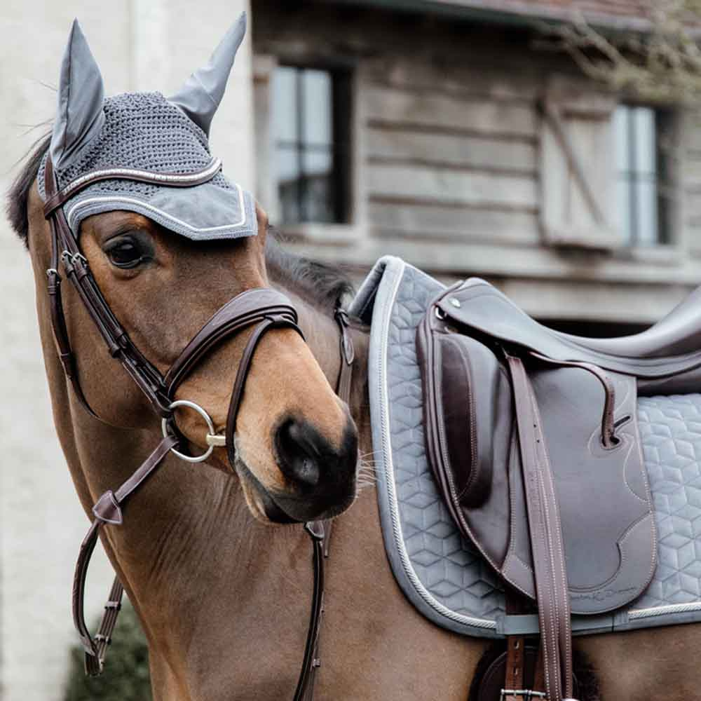 Fliegenhaube Wellington Basic Samt Grau