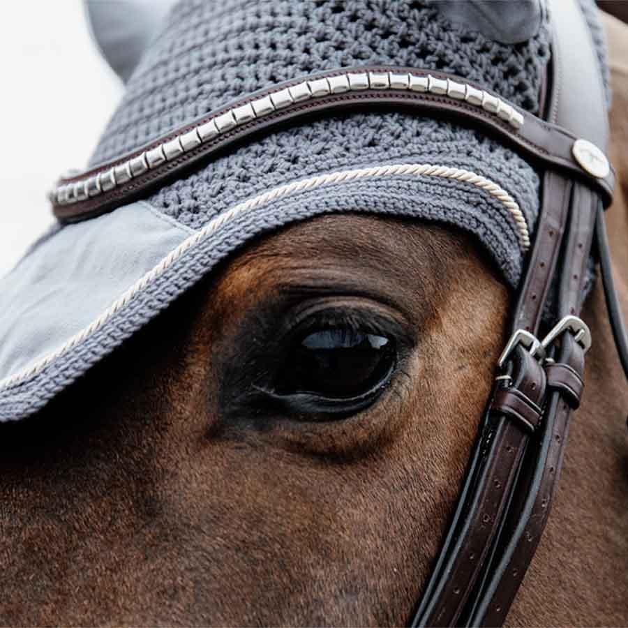 Fliegenhaube Wellington Basic Samt Grau