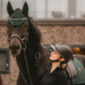 Fliegenhaube Wellington Samt Perlen Grün Fliegenhaube Wellington Samt Perlen Grün