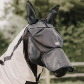 Fliegenhaube Classic mit Ohren und Nase Schwarz Fliegenhaube Classic mit Ohren und Nase Schwarz