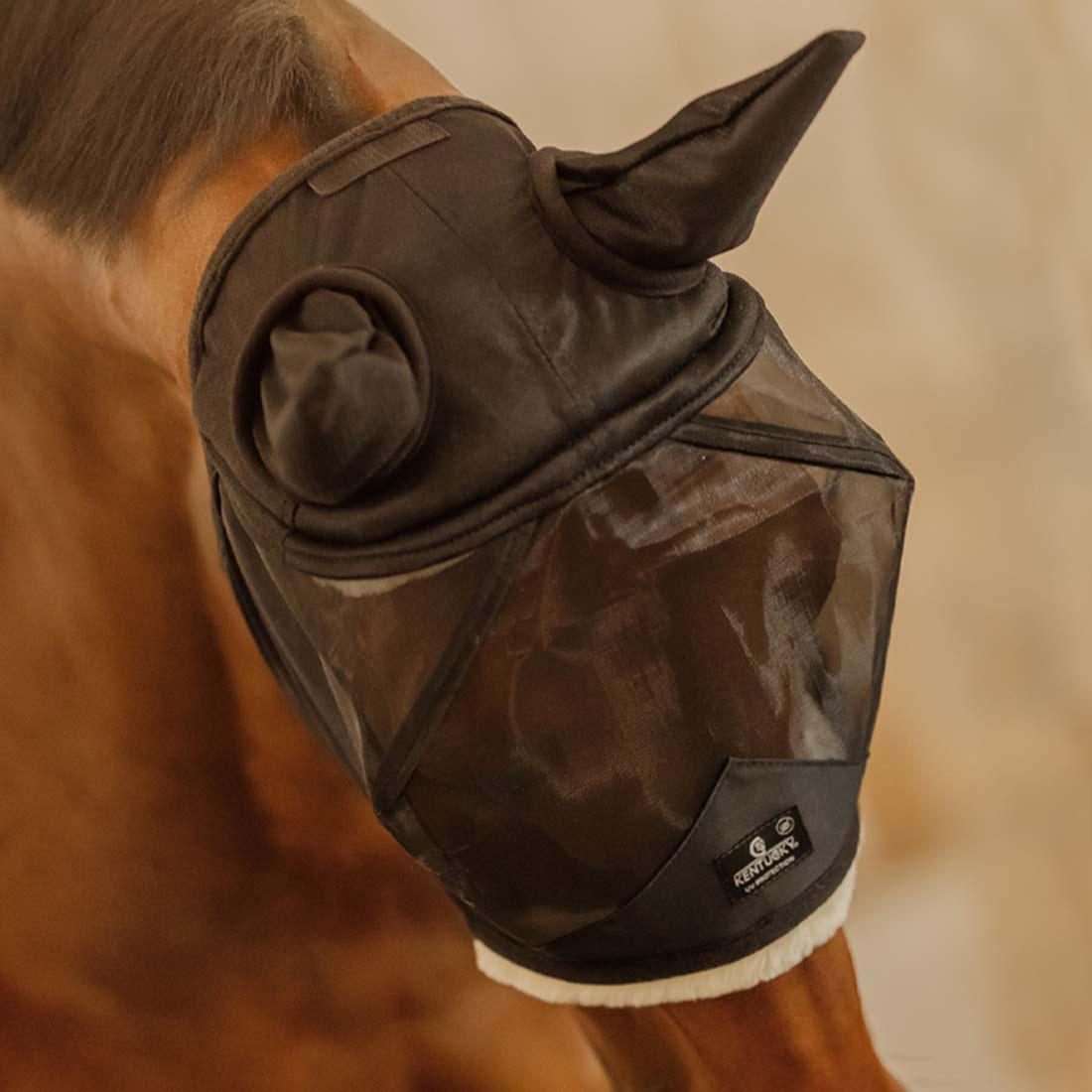 Fliegenhaube mit Ohren Skin Friendly Schwarz