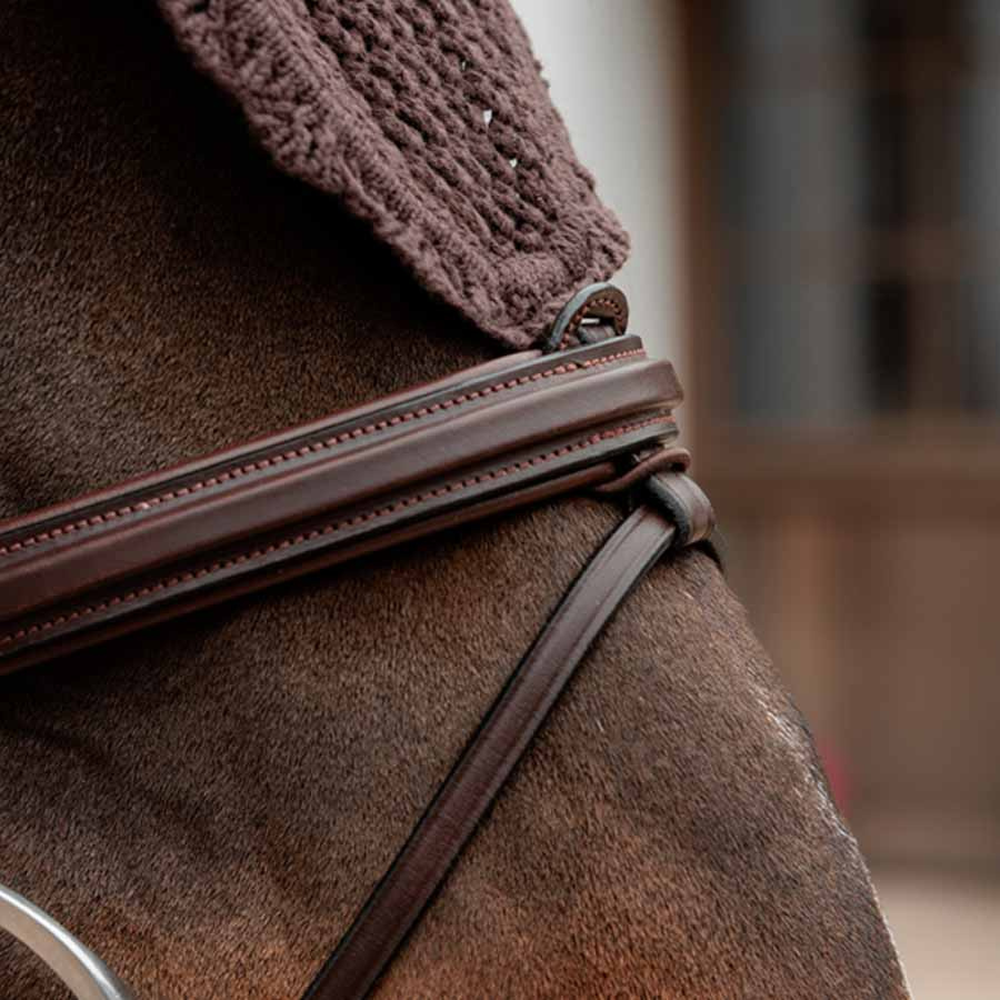 Lange Haube Loop Braun