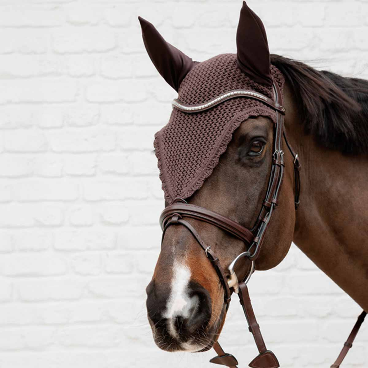 Lange Haube Loop Braun