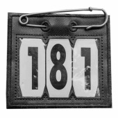 Nummernschild PVC Safety Pin Schwarz Nummernschild PVC Safety Pin Schwarz